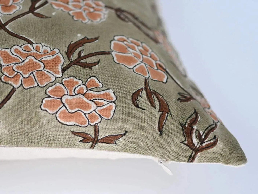 Hazel Botanical Print Sage Pillow Cover Pillow Covers