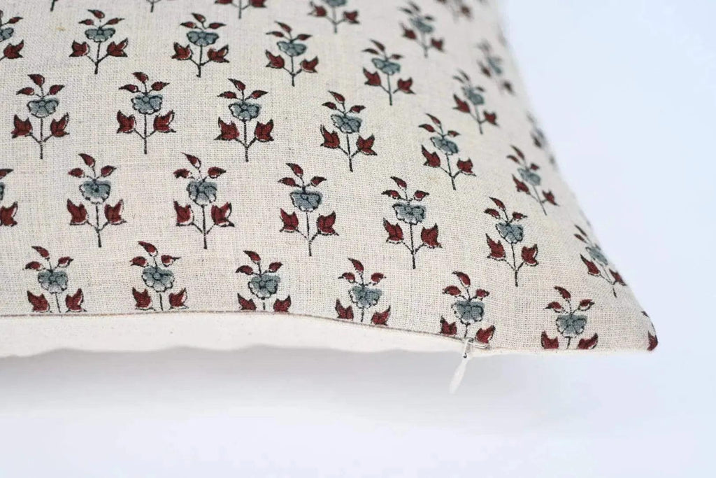 Clara Ditsy Prints Warm White Pillow Cover Pillow Covers