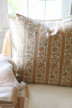 Serah Botanical Print Warm White Pillow Cover Pillow Covers