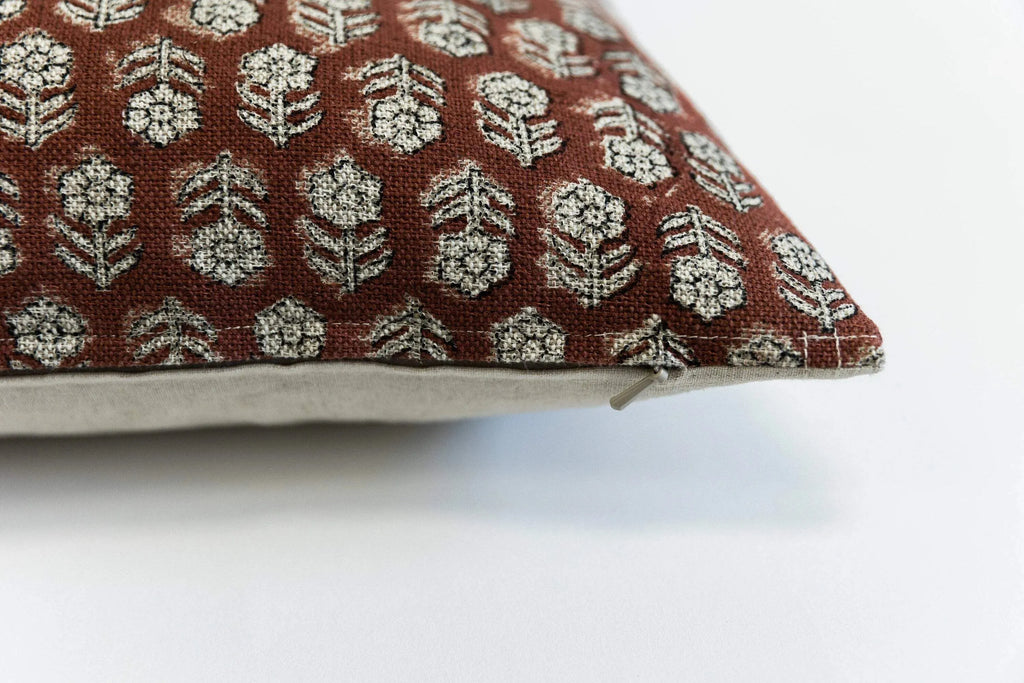 Scarlett Ditsy Prints Saddle Brown Pillow Cover Pillow Covers