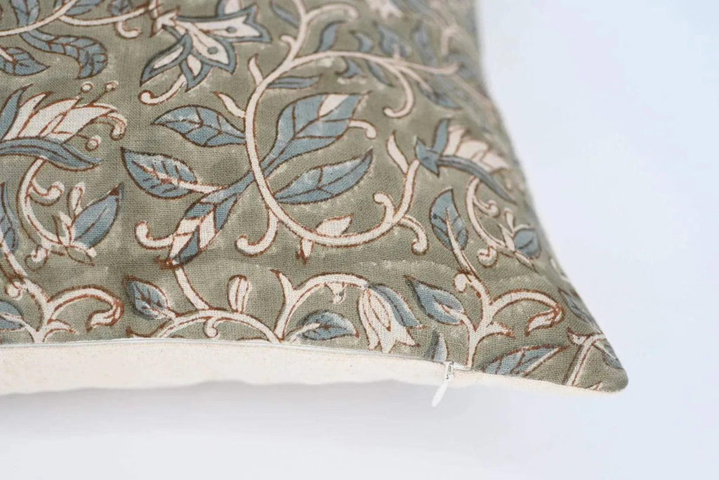 Isabella Botanical Print Sage Pillow Cover Pillow Covers