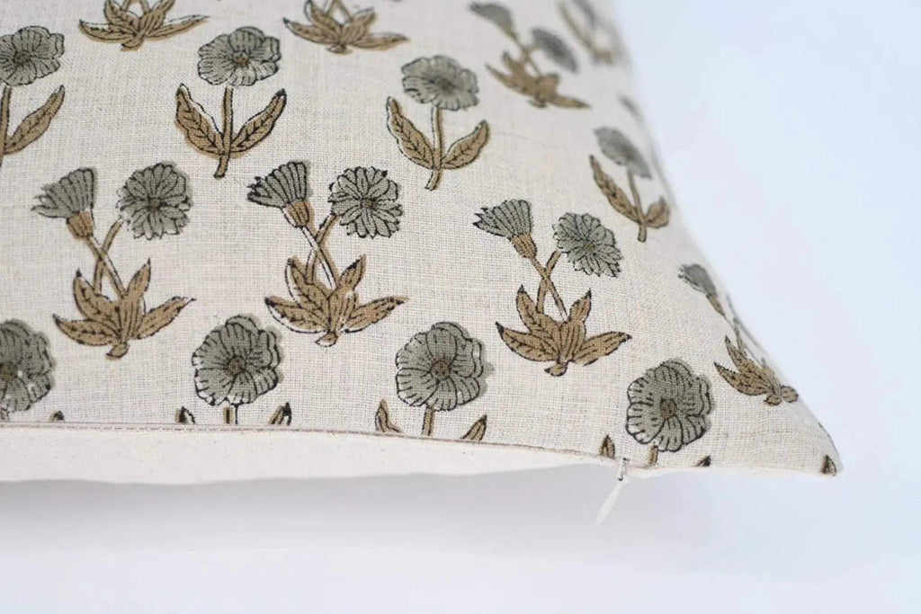 Lillian Ditsy Prints Warm White Pillow Cover Pillow Covers