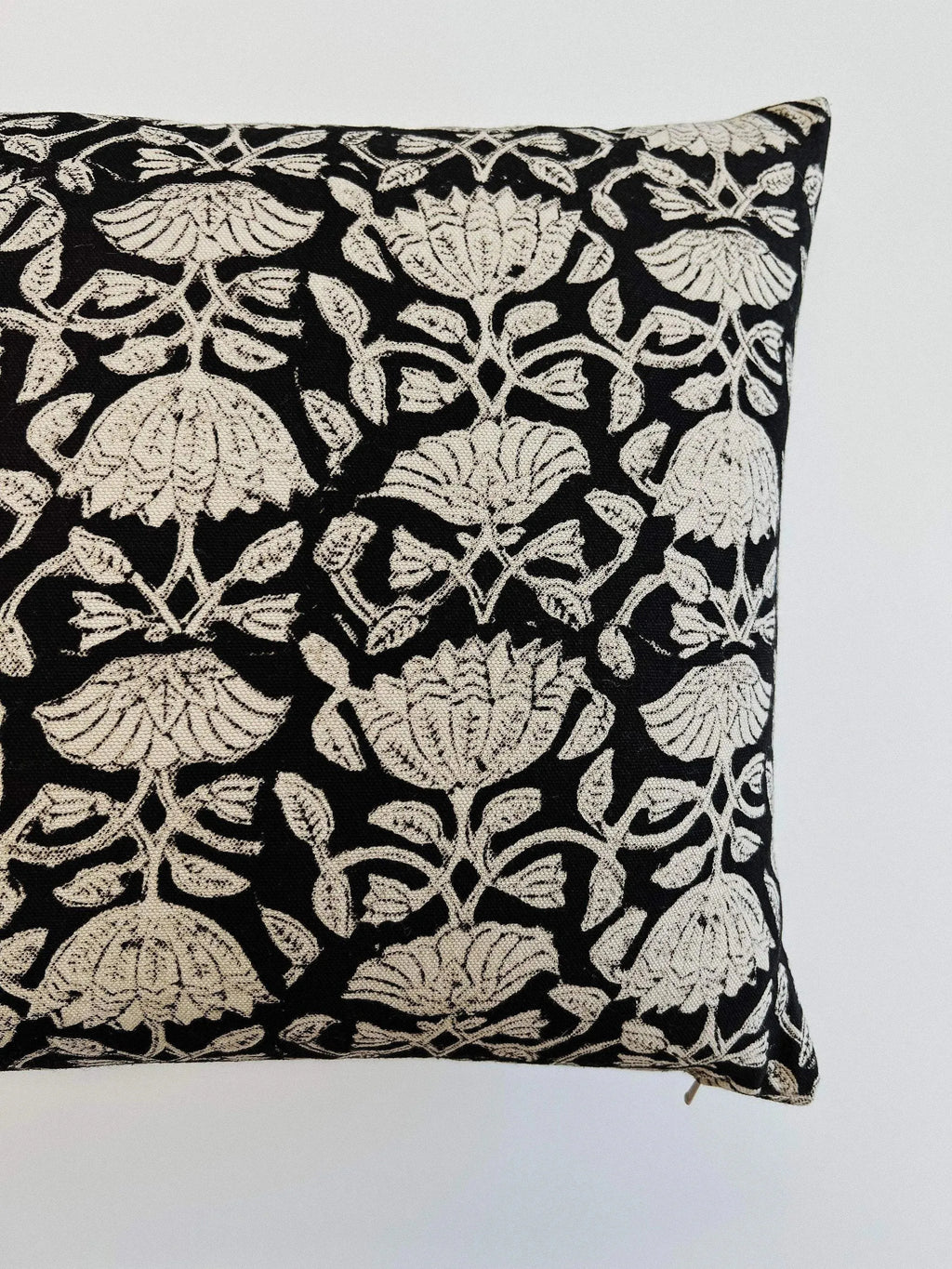 Phoebe Botanical Print Black Pillow Cover Pillow Covers