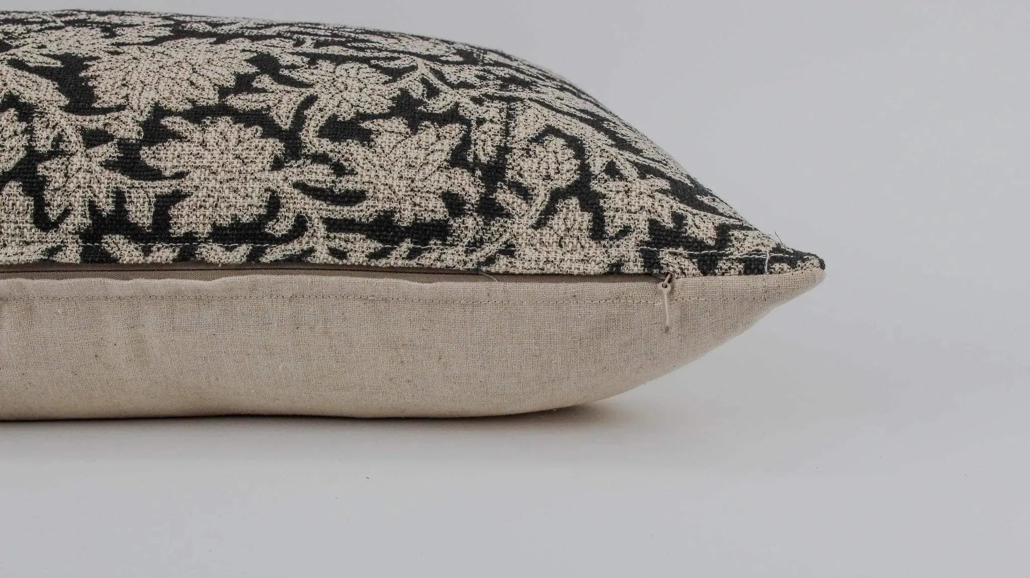 Franny Botanical Print Black Pillow Cover Pillow Covers