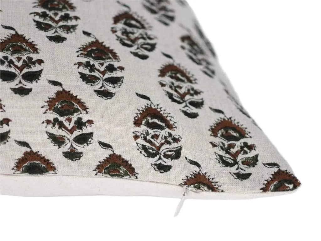 Sebastian Ditsy Prints Natural Linen Pillow Cover Pillow Covers