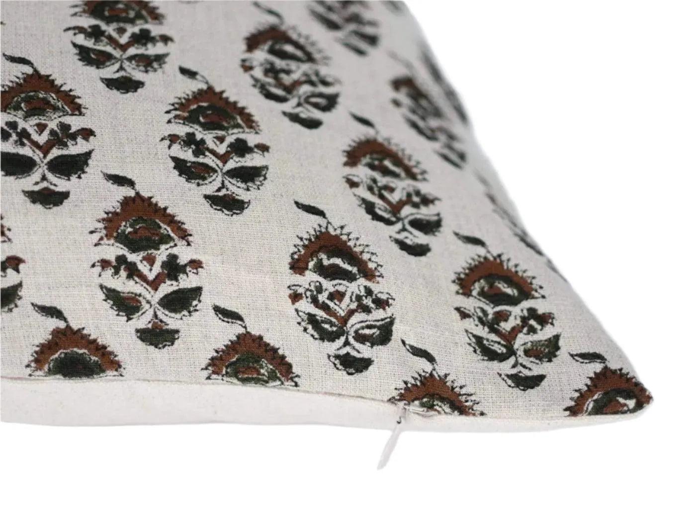 Sebastian Ditsy Prints Natural Linen Pillow Cover Pillow Covers