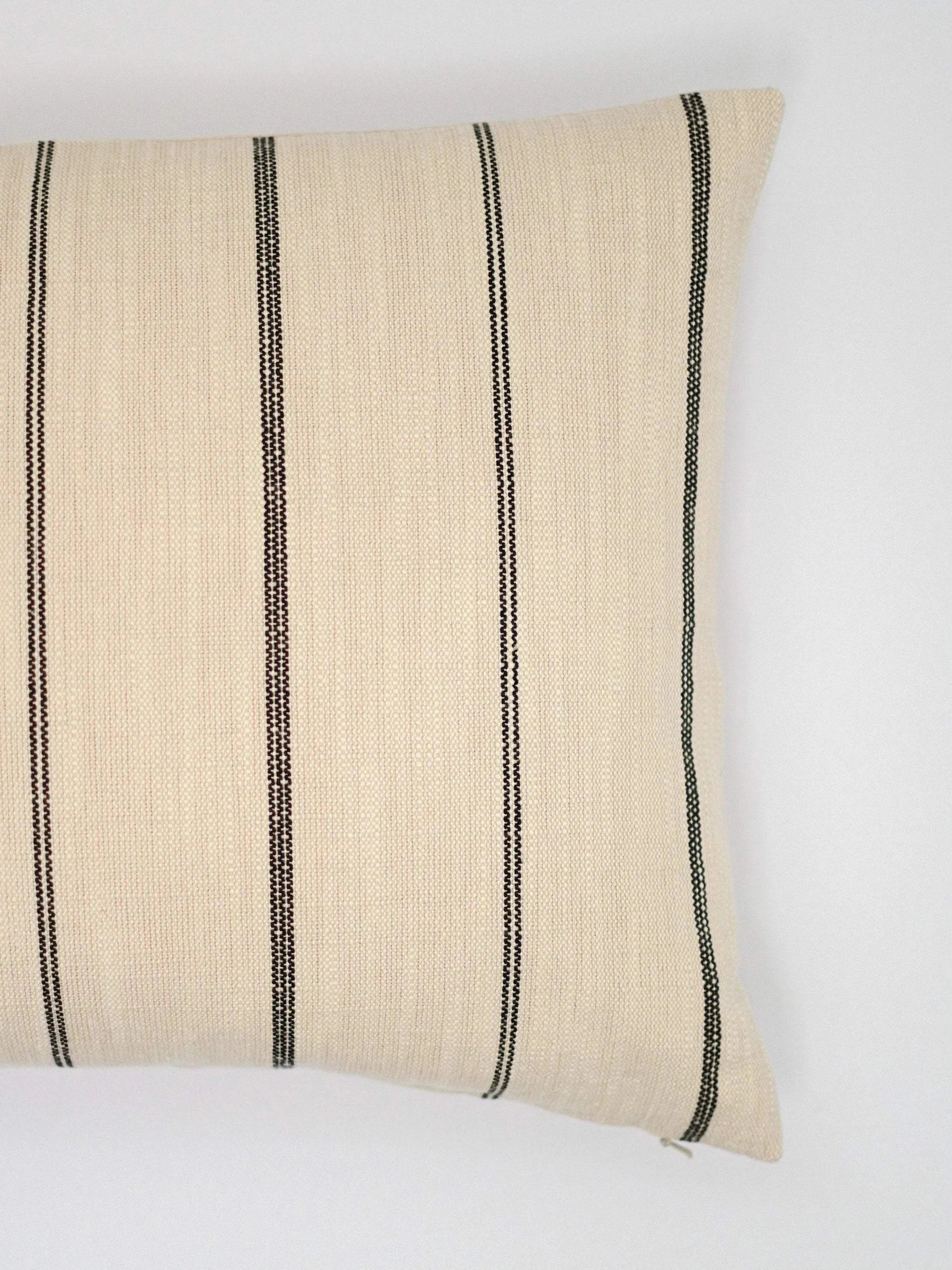 Nettie Stripe Natural Linen Pillow Cover Pillow Covers