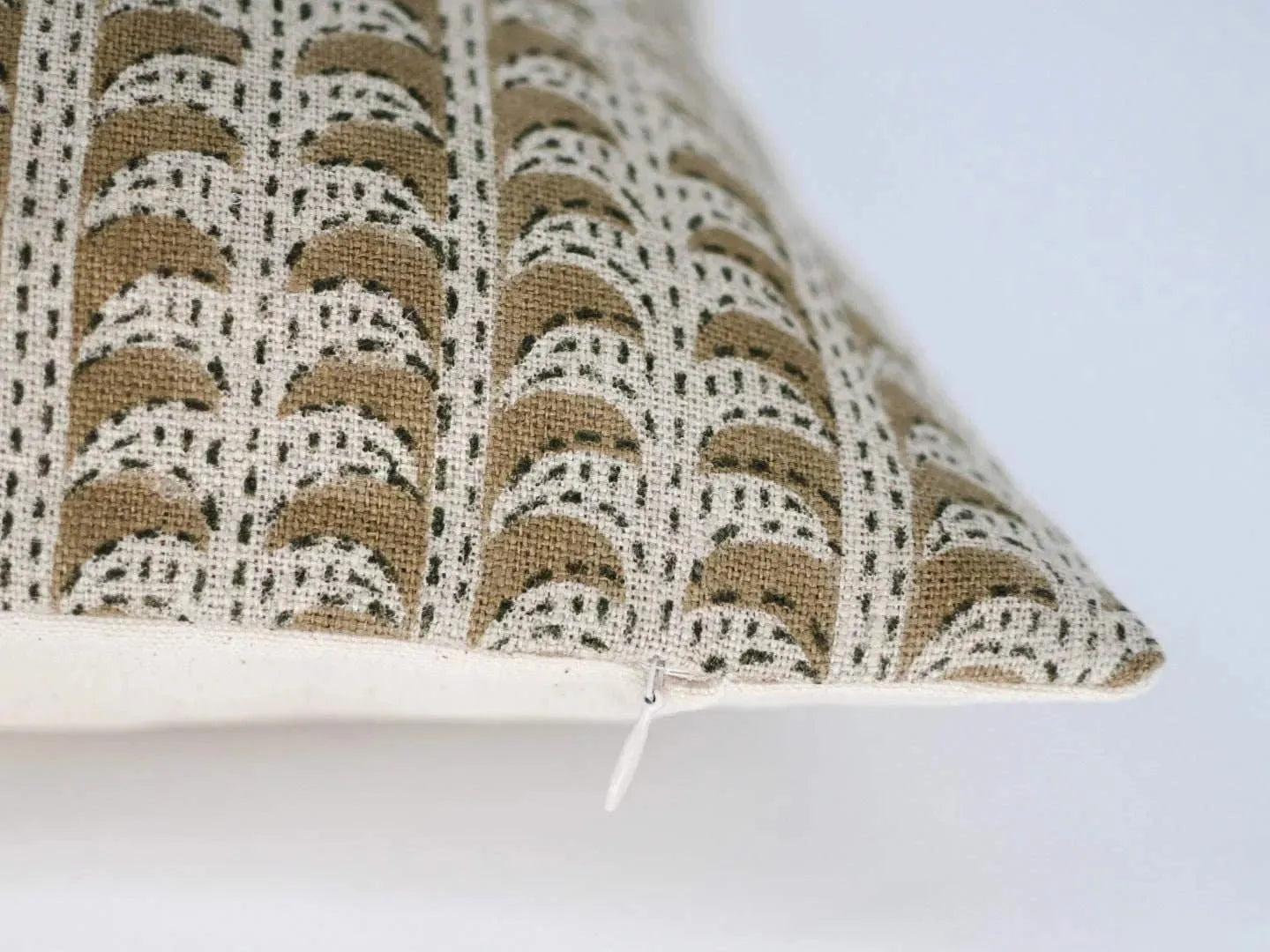 Eleanor Botanical Print Oat Pillow Cover Pillow Covers