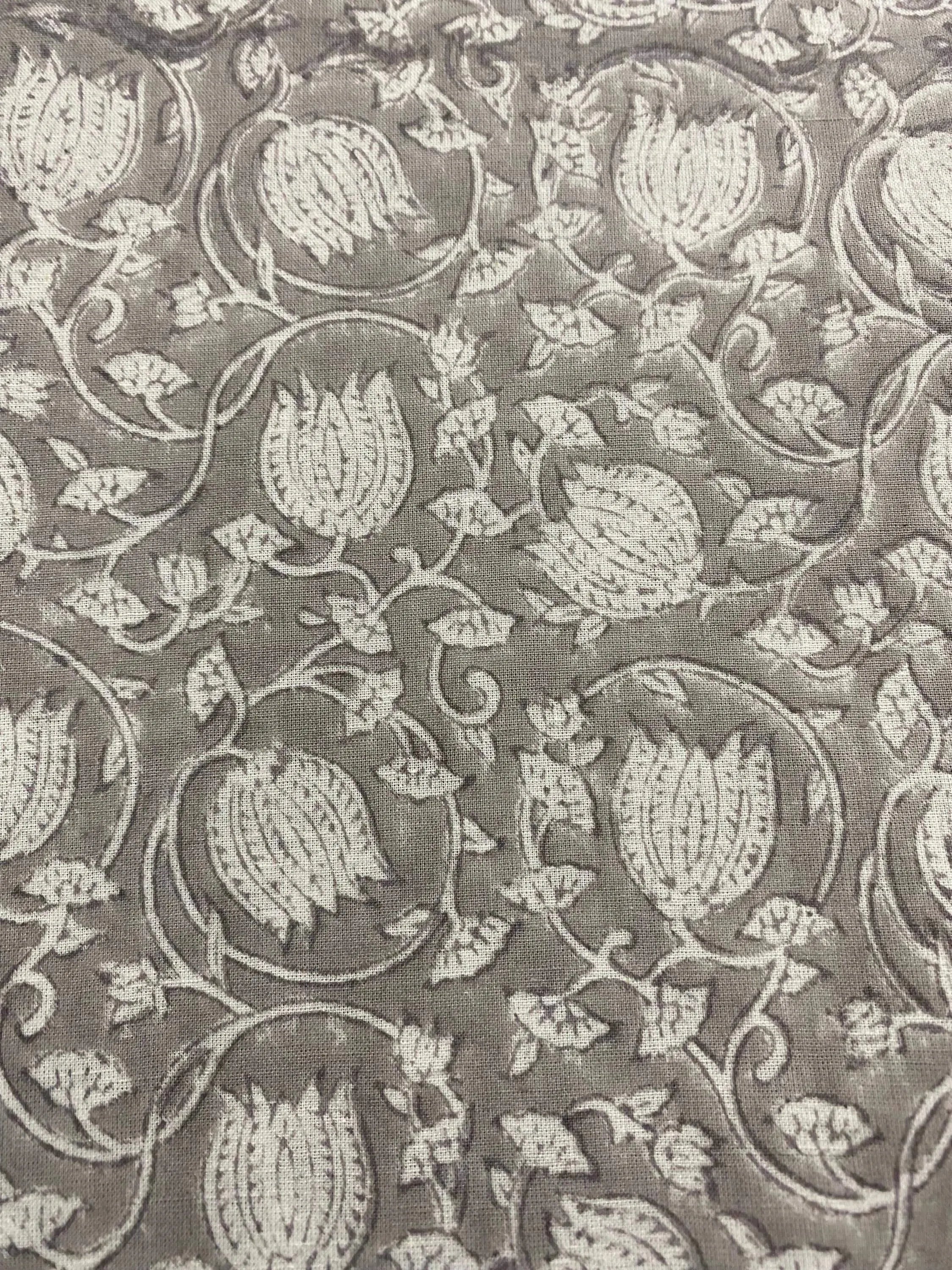 Vivienne Block Print Upholstery Cotton Fabric Cotton Fabric