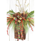 28" Faux Outdoor Red Berry Stem
