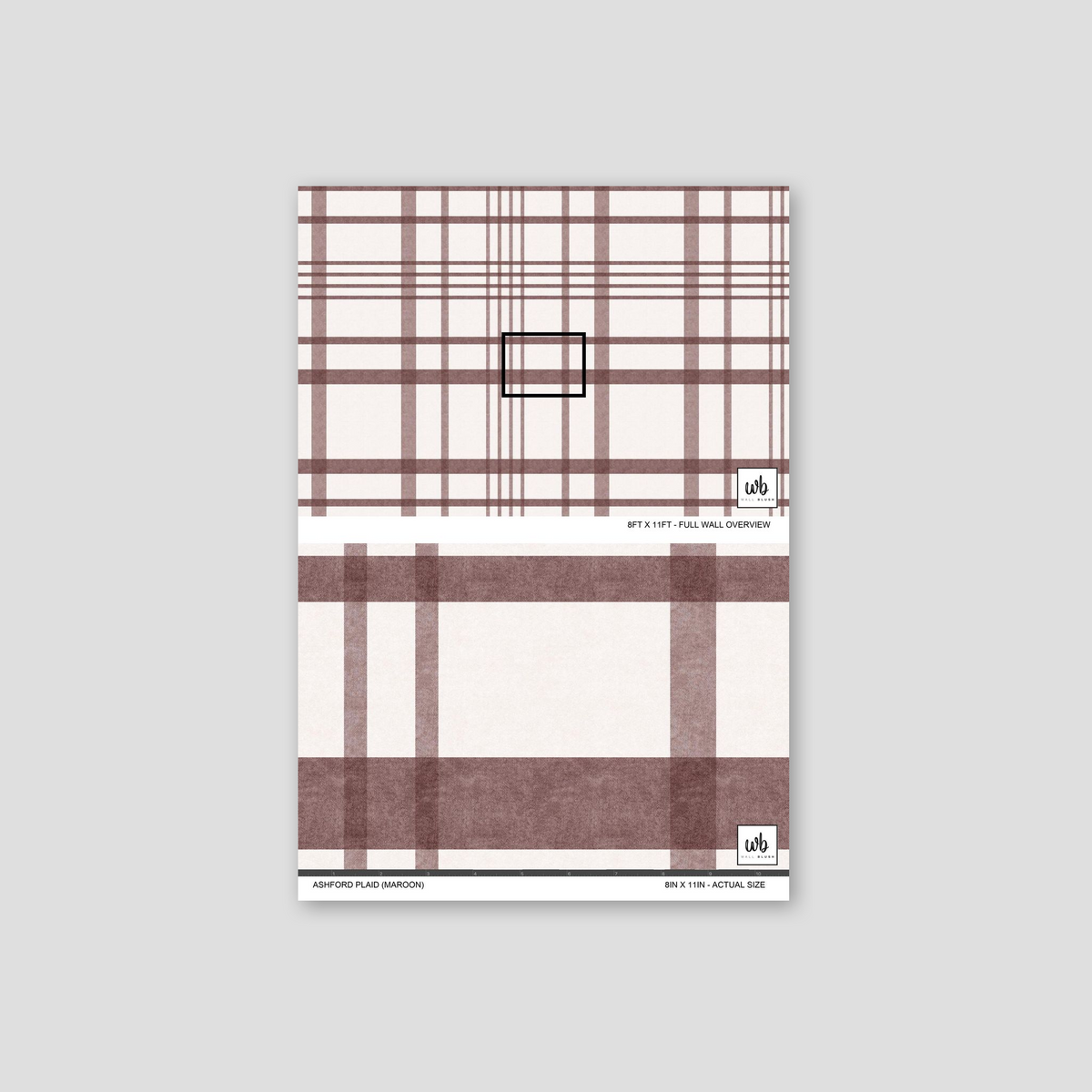 Ashford Plaid (Maroon) Wallpaper