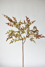 40" Faux Nandina Fall Foliage - Green/Burgundy