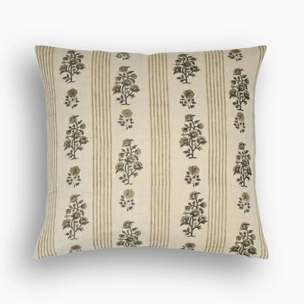 Arla Botanical Print Oat Pillow Cover