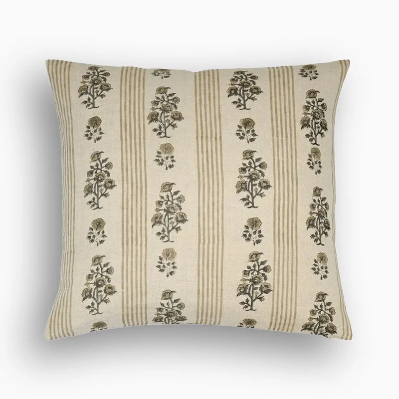 Arla Botanical Print Oat Pillow Cover