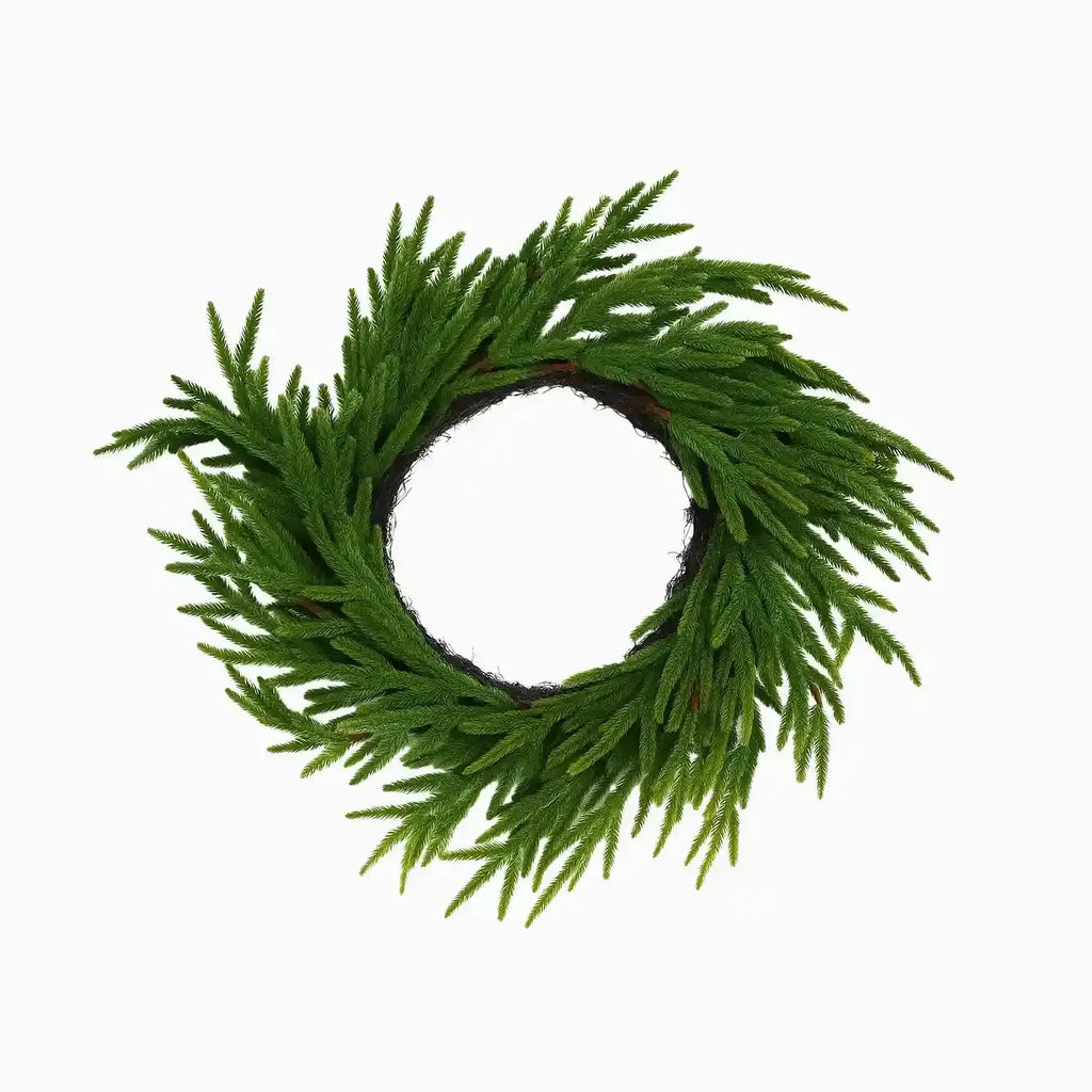 Real Touch Norfolk Pine Wreath 22” Home Decor