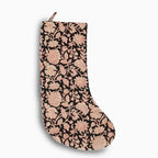 Black Floral with Scarlett Block Print Stocking Stockings