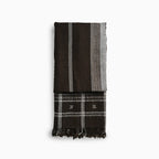 Handwoven Vintage Bhujodi Bed Throw Brown Handloom Throws