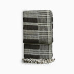 Handwoven Vintage Bhujodi Bed Throw -Black - 50" x 90" Handloom Throws