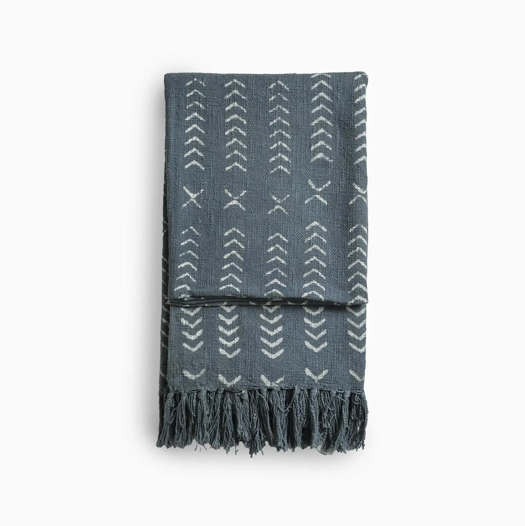 Wander Trails Block Printed Throw Throws