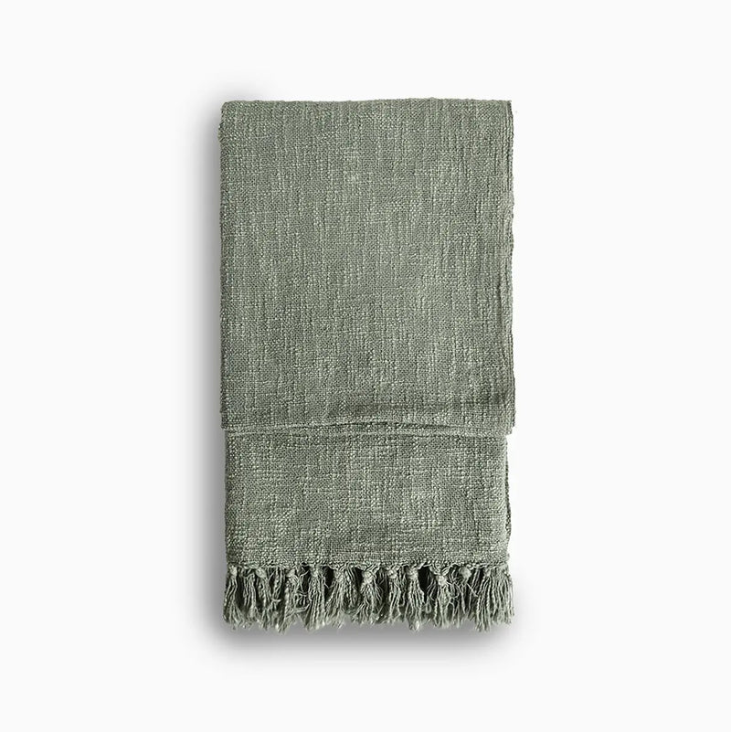 Oyster Gray Solid Throw Throws