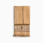 Handwoven Vintage Bhujodi Bed Throw Peach Handloom Throws