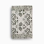 Hand Block Print Table Runner – White & Fern Green